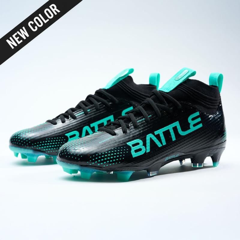 AstroFly Battle Cleats - White with Neon Green Laces - Elite