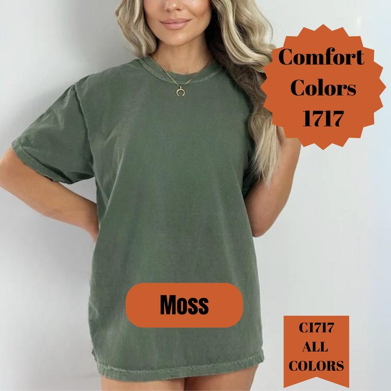 Comfort Colors Violet Shirt,  Violet Blank Shirt, 1717 Garment Dyed T-Shirt – Soft Purple Unisex Tee for DTG, Embroidery Tees, Vintage Shirt