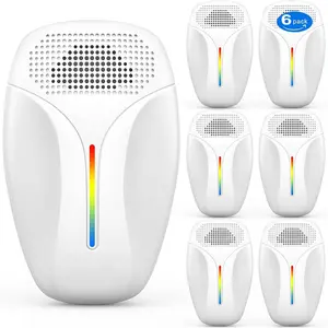 2024 Upgraded Ultrasonic Repeller & Insect Indoor Repeller,Ultrasonic and Repellent for Roach,Rodent,Mouse,Bugs,Mosquito,Mice,Spider,Ant,3 Mode Switching,6 Packs