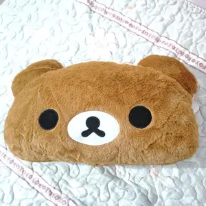Cute Rilakkuma Plush Warm Hand Pillow Cartoon Bear Peluche Stuffed Toy Soft Cushion Birthday Gift