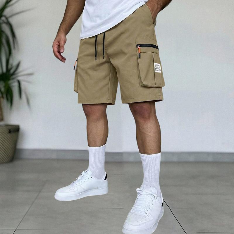 Men's Clothing Men's Overalls Straight Shorts with Zipper Casual Fashion Trend Summer