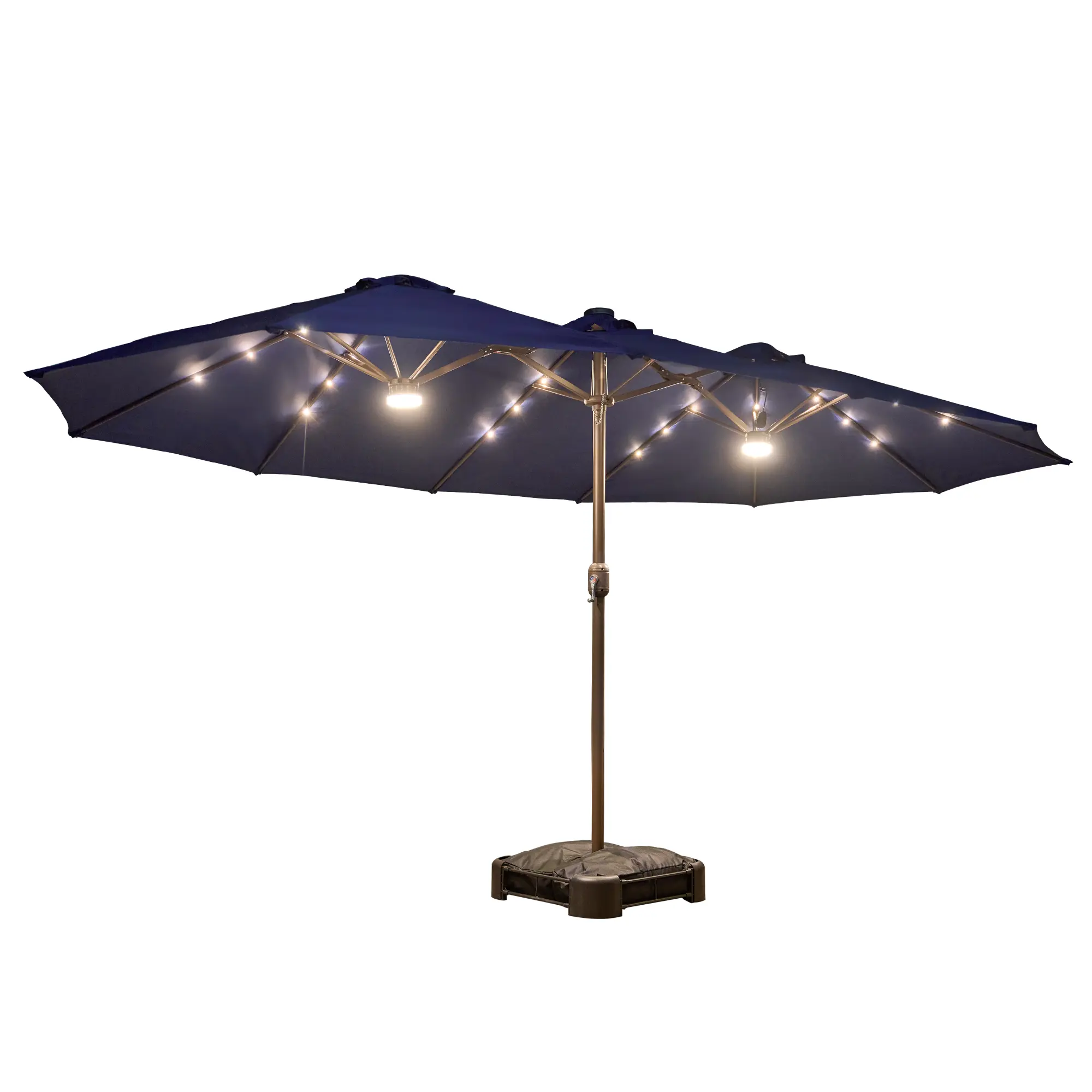 Dark Blue With Solar Warm Lights