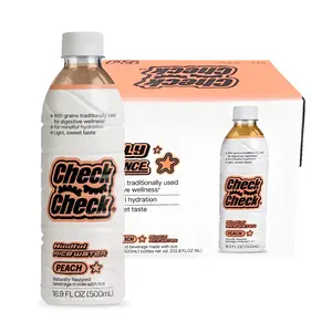 CheckCheck Prebiotic Rice Water 12-Pack 16.9 fl oz PET Bottles for Gut Health & Wellness - Beverage