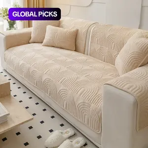 Solid Color Sofa Cover, 1 Count Non-slip Soft Comfortable Sofa Towel, Sofa Protector for Home Living Room Bedroom #TOP PICKS