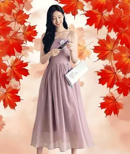 Korean Modern Hanbok Dress Water spray organza