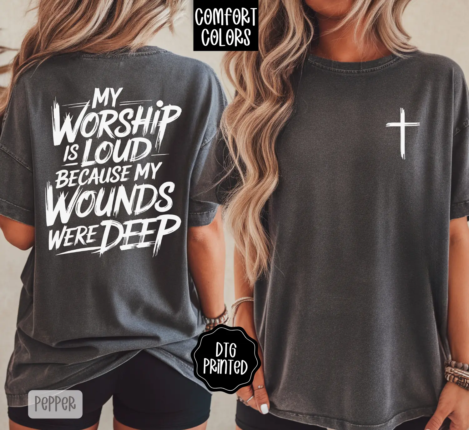 Worship is Loud Shirt Comfort Colors, Trendy Religious Women's Tee, Gift for Her