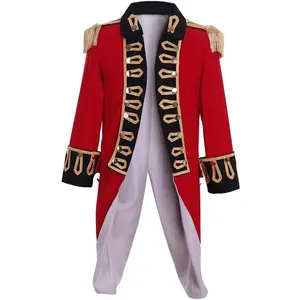 Men's Colonial Military Uniform Tailcoat Costume Medieval Victorian Men's Regency Outfit