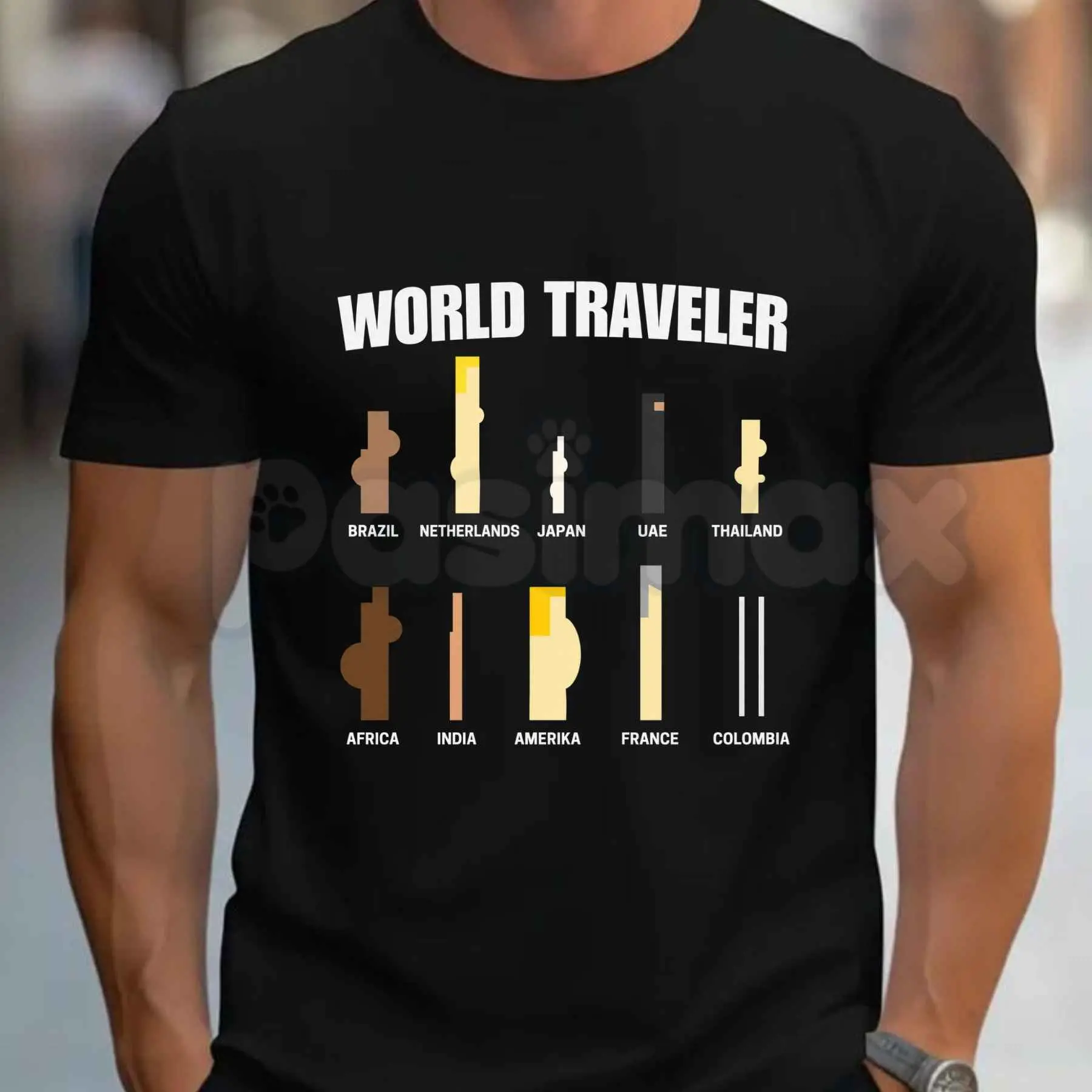 World Traveler Graphic Tee – Wanderlust Explorer Shirt, Vintage Map Compass Unisex Cotton T-Shirt for Men & Women