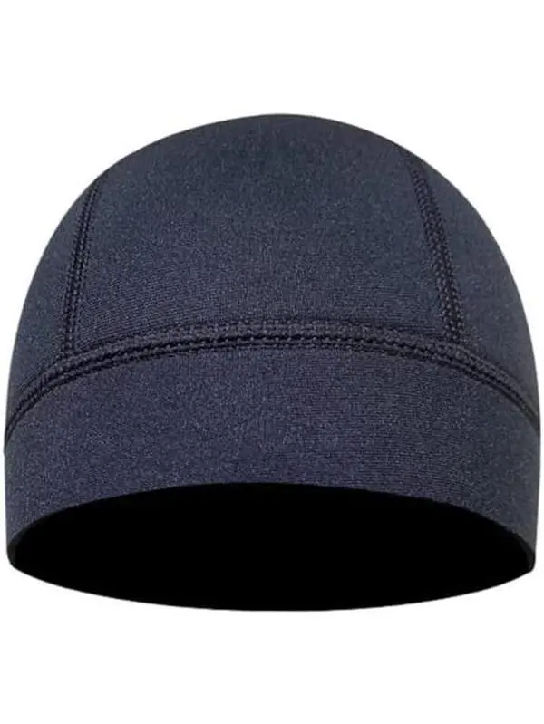 Neoprene Diving Hood, 2.5mm Swim Cap with Chin Straps, Surf Beanie Diving Cap for Men Women Water  Swimming Black Round Swimming Cap