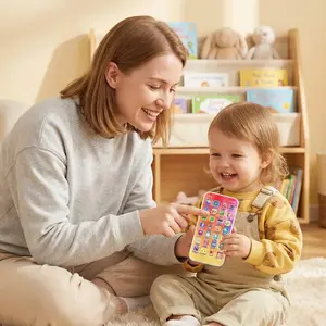 leleyu- Kids First Smart Phone Toy for Ages 1-6 | Screen-Free Educational Toy with 28 Interactive Keys, Music, Stories & Pretend Call | Montessori Talking Toy for Early Learning and Parent-Child Interaction