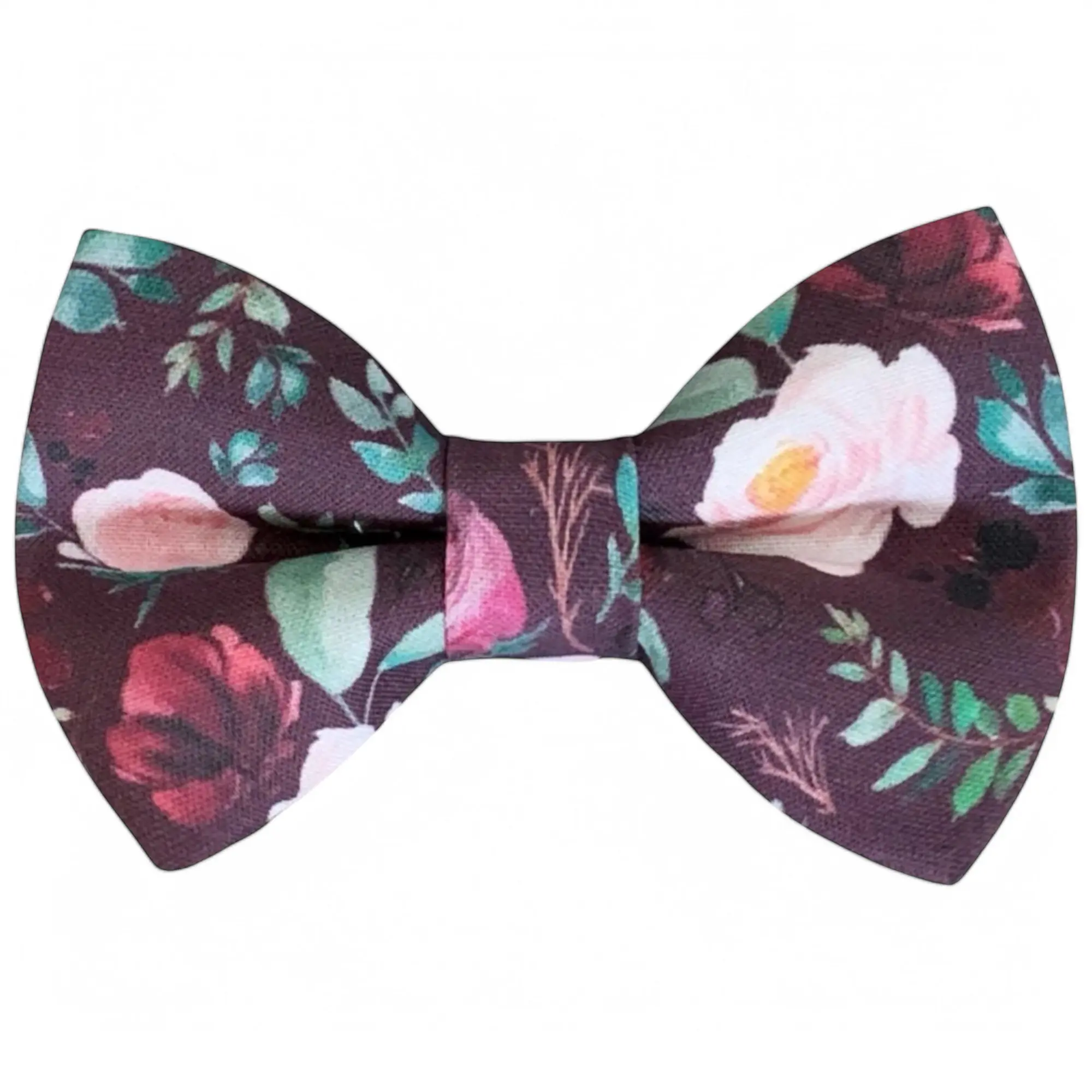 Cabernet Floral Bow Tie – Burgundy Wedding Bow Tie for Groom and Groomsmen