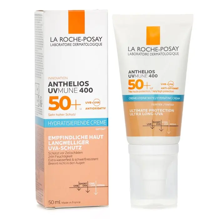 La Roche Posay Anthelios UV Mune 400 Hydrating Cream SPF50 Tinted, 50ml/1.7oz La Roche Posay Anthelios UV Mune 400 Hydrating Cream SPF50 Tinted, 50ml/1.7oz