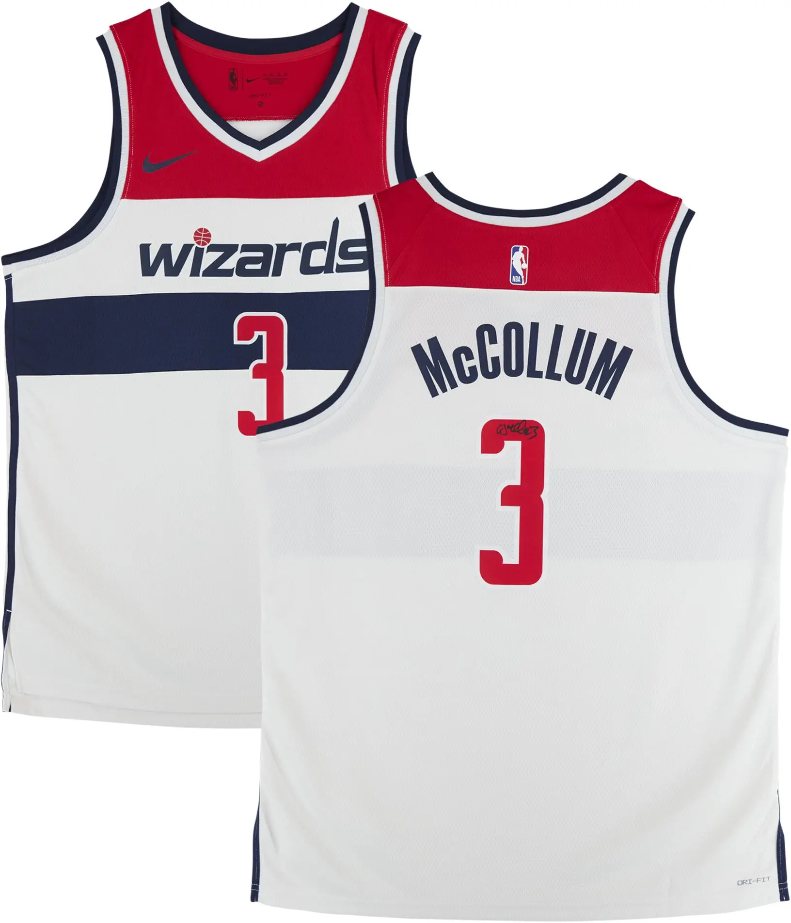 CJ McCollum Washington Wizards Autographed Nike White Association Edition Swingman Jersey - Fanatics Authentic Certified