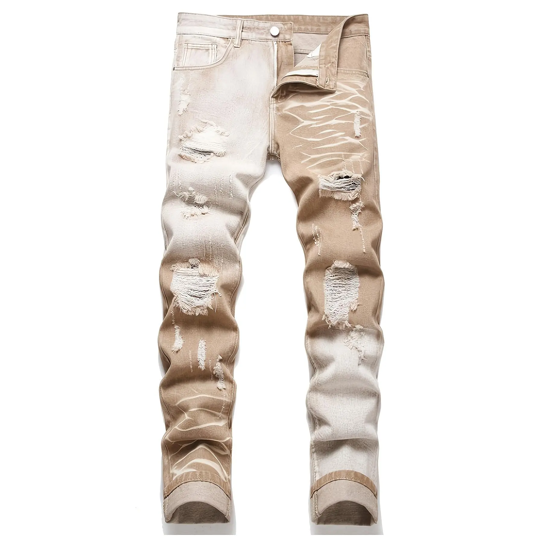 1 pair of men's jeans Slim-fit jeans Retro multi-functional jeans can be worn in all seasons