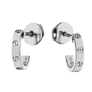 Pre-owned Cartier Love Mini Hoop Earrings