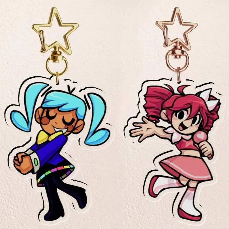 Vocaloid Acrylic Charms - Static Miku and Spoken For Teto Keychains, Cute Keyring Accessory, Fun Charm For Backpack Or Purse | High Quality and Customer Favorite Items