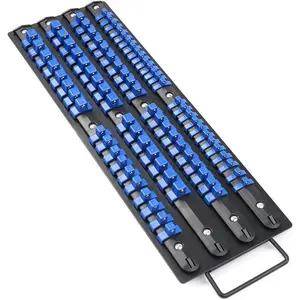 80-Piece Heavy Duty Socket Organizer, 1/4-Inch, 3/8-Inch, 1/2-Inch, Premium Quality Socket Holders