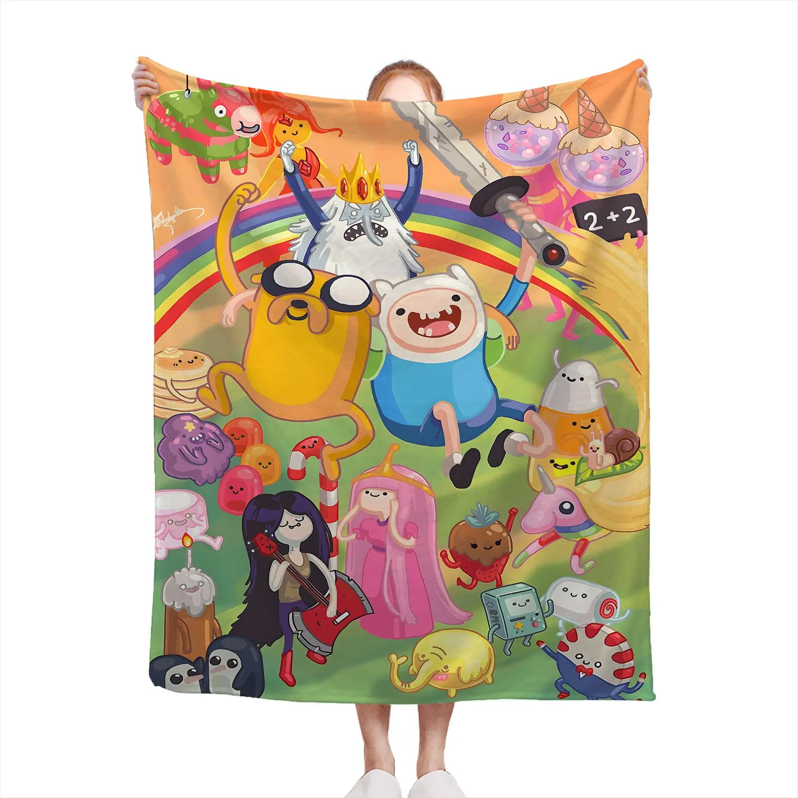 Adventure Time Flannel Throw Blanket Perfect For Campers & Outdoor Lover Flannel Blanket Patio Chilling Outdoor Camping Road Trips Rustic Home Decor & Travel Essential