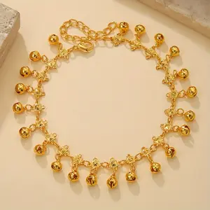 Women’s Bohemian Beach Anklet Retro Bell Pendant Adjustable Summer Foot Decor
