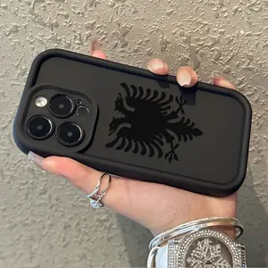 Double-headed Eagle Badge Victory Badge A - Albania Phone Case Casing Suitable for iPhone 17 16e 16 15 14 13 12 11 Mini Pro Max Air X XR XSMAX 8 7 Plus Anti Fall Soft TPU Back Cover