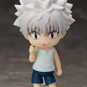 HUNTER×HUNTER Killua Zoldyck Anime Q Version PVC Figure Model Cosplay Figurine Stand Model Desk Display Decor Standing Xmas Gift
