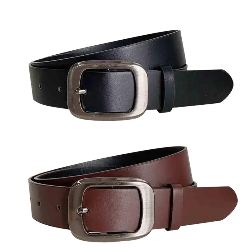 Women's Fashionable Solid Color Trendy Versatile Buckle Belt, Casual Modern Waistband for Jeans Trousers, Trendy All-match & Exquisite Belt for Birthday Gift, Casual Style Belts, Adjustable Belts, PU Belt