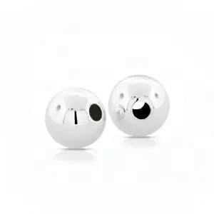 Sterling Silver 2mm Round Seamless Bright Beads - 100 Pieces/Pack
