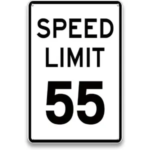 Speed Limit 55 Sign - Funny Street Signs for Bedroom, Vintage Metal Sign for Outdoor, Garage, 55 Birthday Decorations, Man Cave Wall Decor, Gifts for 55 Year Old Man Woman, 8 x 12 inch