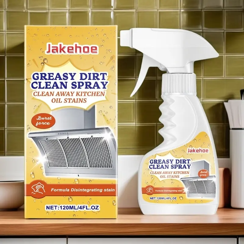 Kitchen Grease Cleaner, 1/3 Counts Greasy Cleaning Spray with Sprayer, Household Kitchen Cleaner, Kitchen Cleaning Product, Household Cleaning Supplies, Grease Remover, Stain Remover, Home Cleaning Products
