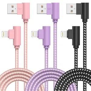 iPhone Charger, 3 Pack USB A to Lightning Cable MFi Certified Charger Cord Nylon Braided Compatible with iPhone 14/13/12/11 Pro Max/XS/XR/X/8/7/iPad (10 Feet)