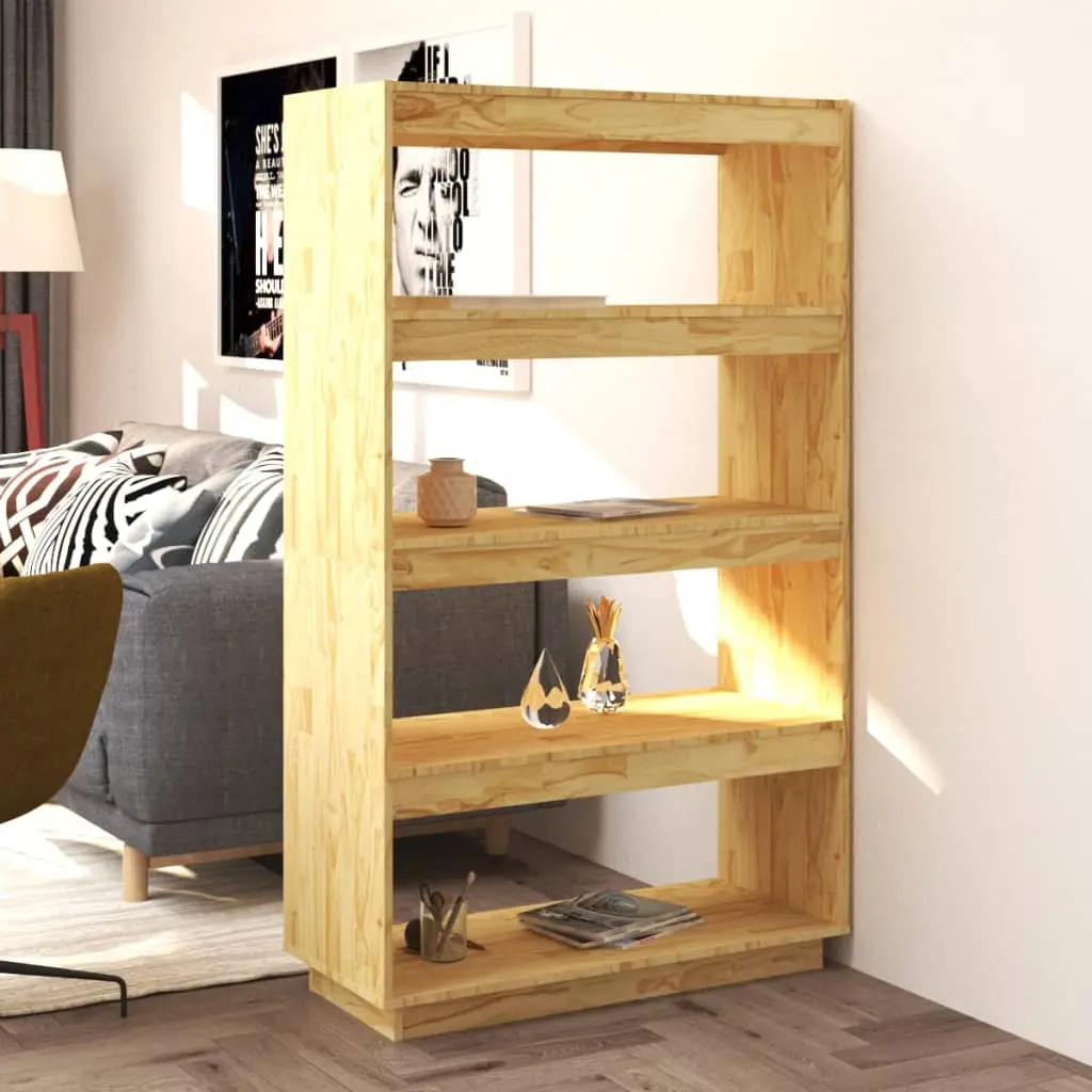 Book Cabinet/Room Divider 31.5"x13.8"x53.1" Solid Wood Pine