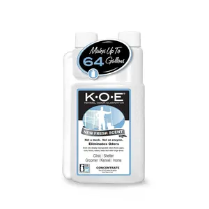 K.O.E Kennel Odor Eliminator Concentrate – For Cages, Runs & More – For Home & Kennel w/Safe, Non-Enzymatic Formula (Fresh Scent, 16 oz)