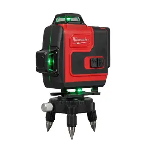 Milwaukee 18V Cordless 16-Line Green Self-Leveling Cross Line Laser Level Kit,Cordless Green Laser Level,Rechargeable Dual Laser Angle Finder,Multi-Function Electrician Tool Set,durable tool