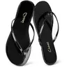 Cubufly Women's PU Leather Fashion Dressy Thong Sandals - Lightweight Slip-On, Memory Foam, 2026 Spring-Summer Vacation Essentials, Flipflop Footwear, Sandals for Women, PU Upper