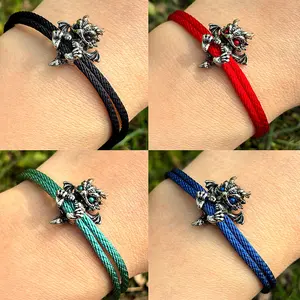 Punk Style Dragon Design Adjustable Bracelet, Fashionable Jewelry for Party, Daily Clothing Decor, Trendy All-match & Exquisite Jewelry for Birthday Gift, Multiple colors are available