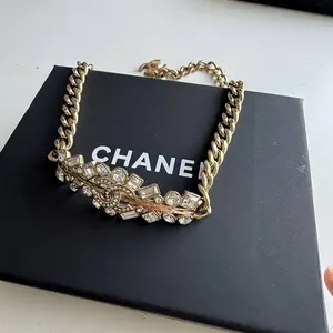 Pre-owned Chanel Chain with Ivy Choker Necklace GIA1002