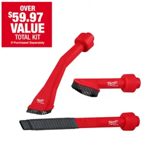 Milwaukee 49-90-2042 AIR-TIP Utility Nozzle & Brush Kit (3 Piece) (Open Box)