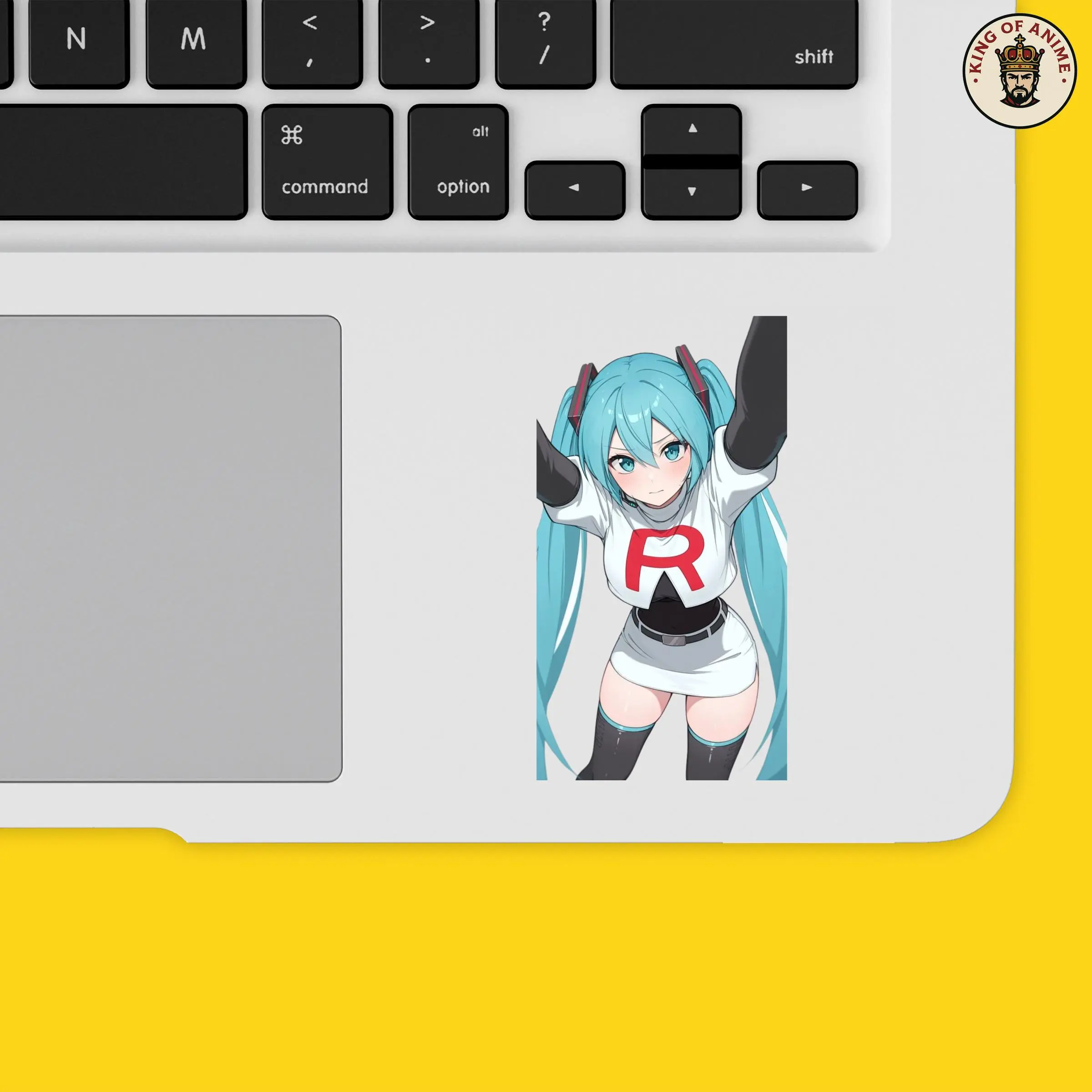Hatsune Miku Team Rocket Sticker, Vinyl Sticker for Laptop, Phone, Water Bottle Decor, Vocaloid Waifu Fun Style