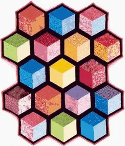 Floating Tumbling Blocks Quilt Pattern