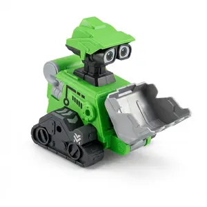 Space Robot Construction Toys, Friction Powered Engineering Vehicles for Kids 3+, Birthday Christmas Gift