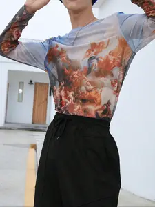 Men's Camo Print Long Sleeve Shirt, Custom Fit Casual Outdoor Wear, Durable Comfortable Fabric, Stylish Design for Everyday Use