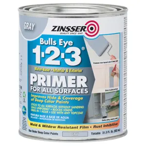 Zinsser 286258 Water Based All Purpose Primer- Gray- Quart