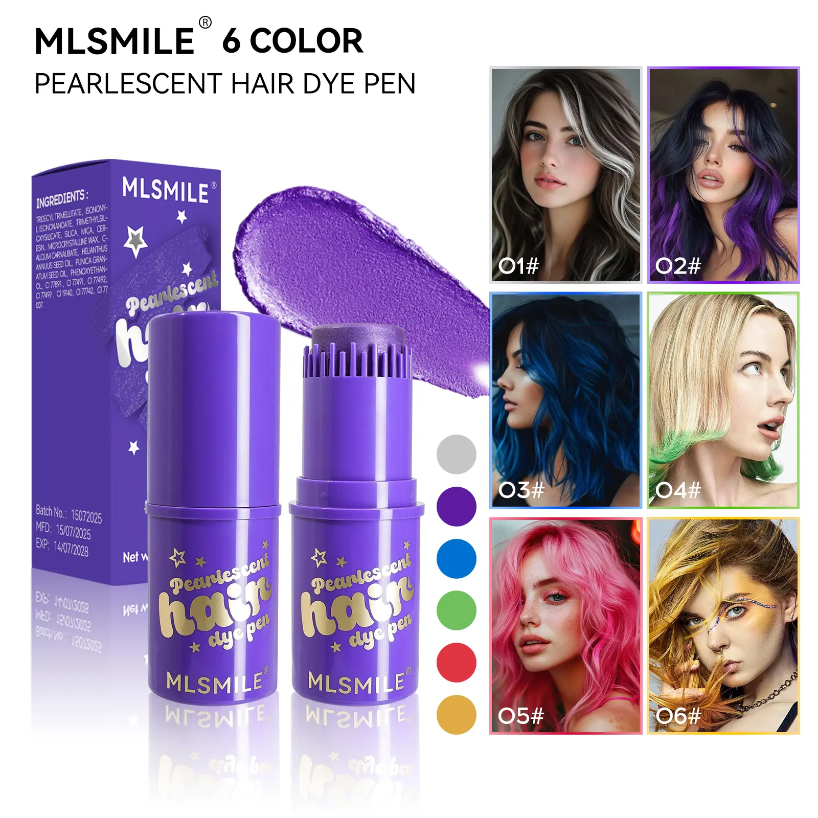 MLSMILE Mirror Gloss Lipgloss - Instant Lip Line Eraser & Plumper, 8 Glassy Sheer Shades for Hiding Deep Lip Creases
