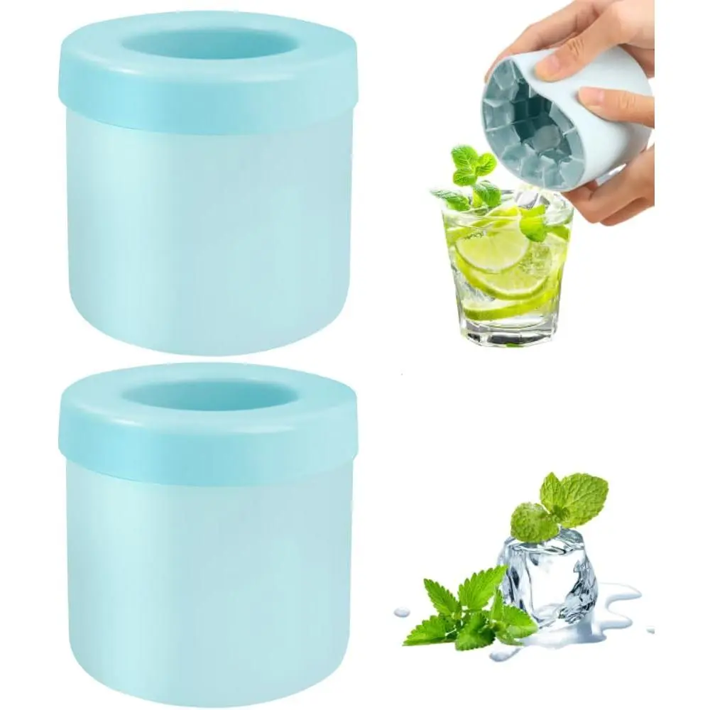 Cylinder   Mold,   Ice Cubes Maker, Decompress Ice Lattice, Press-Type Easy-Release Ice Cup