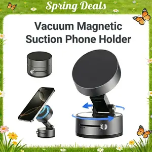 [Spring Deals] Coucur 2026 Vacuum Magnetic Suction Phone Holder,Upgraded 360° Adjustable Suction Cup Car Phone Mount,Hands-Free Cell Phone Holder for Car/Gym/Mirror/Smooth Surface,Compatible with iPhone 16/15/14/13/12 Series