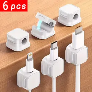 6-Pack Cable Management Clips, Ultimate Cord Organizer for Desk Home Car Office, Cable Management Kit, Perfect Gift for Tech Enthusiasts Students
