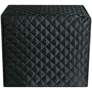 Bread Maker Cover, Cotton Quilted Diamond Stitching Bakeware Protector,Kitchen Toaster Appliance Dust Cover, Machine Washable(Black, 17"x11"x15")