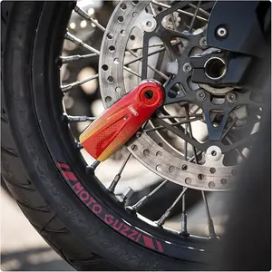 ABUS Detecto 7000 RS1 Motorcycle Disc Lock Alarm Anti-Theft Brake Rotor Lock with 100dB Alarm & Motion Sensor Brake Disc Lock