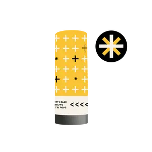 Black/Yellow Confetti Popper