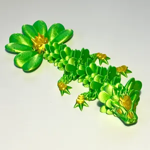 Baby Clover Dragon - 3D Printed Articulating Figure Decor Lightweight
